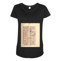 Medieval Illuminated Musical Notes Maternity Scoop Neck T-shirt | Artistshot