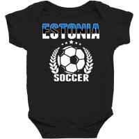 Estonia Soccer Fans Jersey   Proud Estonian Football Lovers T Shirt Baby Bodysuit | Artistshot