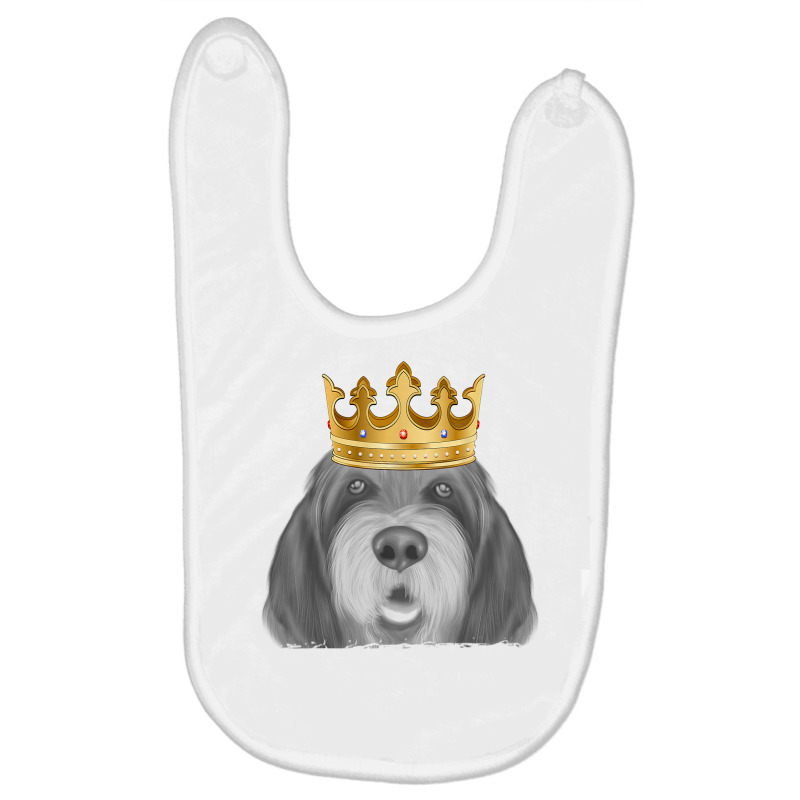 Otterhound Dog Wearing A Crown T Shirt Baby Bibs by phillidarsz | Artistshot