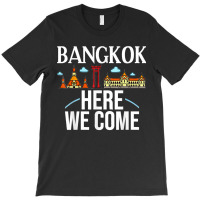 Bangkok Thailand City Trip Skyline Map T-shirt | Artistshot