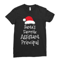 Santas Favorite Assistant Principal   Christmas Funny Gift Ladies Fitted T-shirt | Artistshot