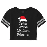 Santas Favorite Assistant Principal   Christmas Funny Gift Scorecard Crop Tee | Artistshot