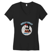 Distressed Chilly Willy Women's V-neck T-shirt | Artistshot