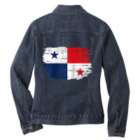 Vintage Panama Flag For Panamanian Gift Raglan Baseball Tee Ladies Denim Jacket | Artistshot