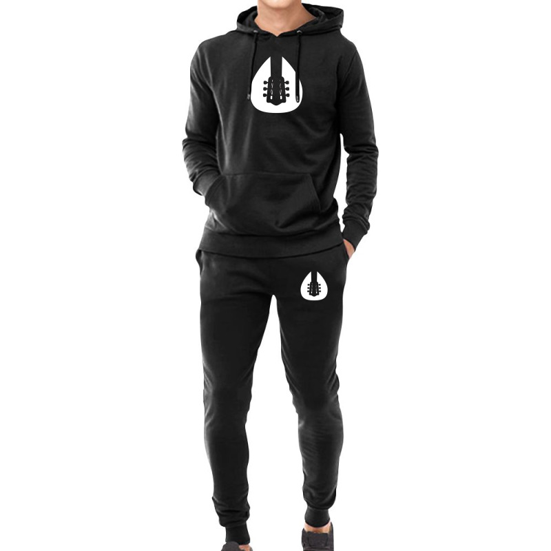 Guitar Pick Music Guitar Headstock Black And White Hoodie & Jogger set by KristieDavis | Artistshot