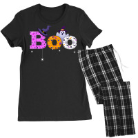 Boo Halloween Scary Witch Hat Ghosts Women's Pajamas Set | Artistshot