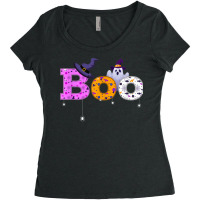 Boo Halloween Scary Witch Hat Ghosts Women's Triblend Scoop T-shirt | Artistshot