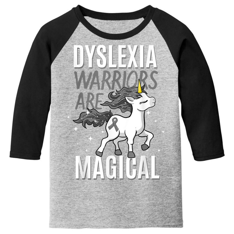 Dyslexia Magical Unicorn Learning Disability Dyslexic Alexia T Shirt Youth 3/4 Sleeve by cm-arts | Artistshot