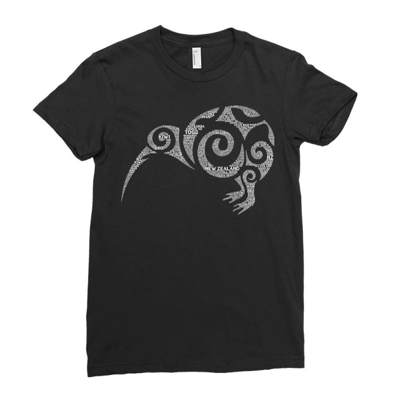 Kiwi New Zealand Slang Shirts For Maori Nz New Zealander T Shirt Ladies Fitted T-Shirt by cm-arts | Artistshot