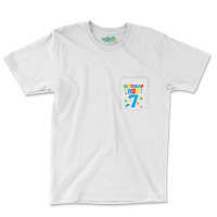 Master Builder 7th Birthday Boy 7 Seven Year Building Bricks T Shirt Pocket T-shirt | Artistshot