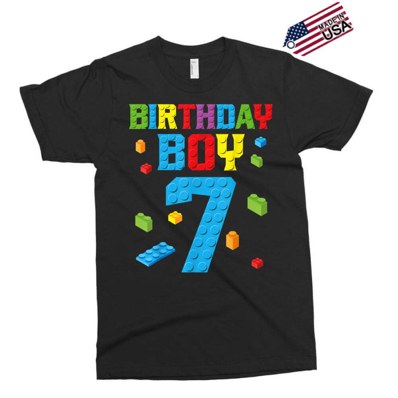 Master Builder 7th Birthday Boy 7 Seven Year Building Bricks T Shirt Exclusive T-shirt | Artistshot