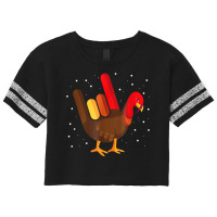 Funny Thanksgiving Sign Language I Love You Turkey Asl T Shirt Scorecard Crop Tee | Artistshot