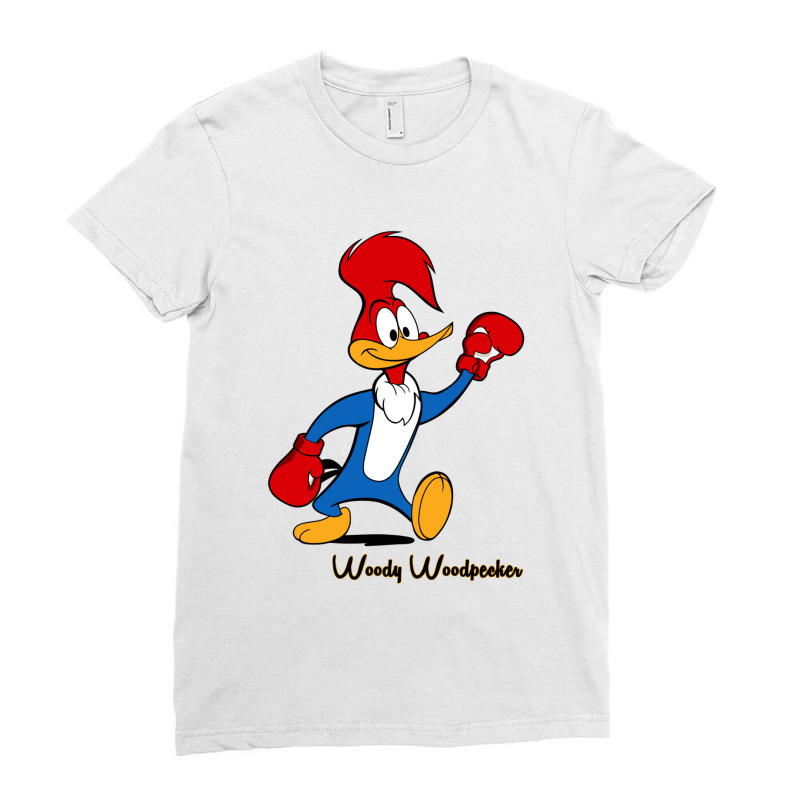 Woody Woodpecker Boxing For Friend Ladies Fitted T-shirt By Brucedunn ...