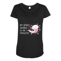 Cute Amphibian - My Spirit Animal Is An Axolotl-r7npy Maternity Scoop Neck T-shirt | Artistshot