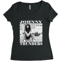 Black Johnny Thunders Classic Women's Triblend Scoop T-shirt | Artistshot