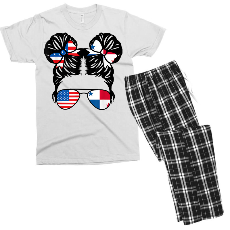 Half American Half Panamanian Girl Usa Panama Flag Patriot T Shirt Men's T-shirt Pajama Set by cm-arts | Artistshot