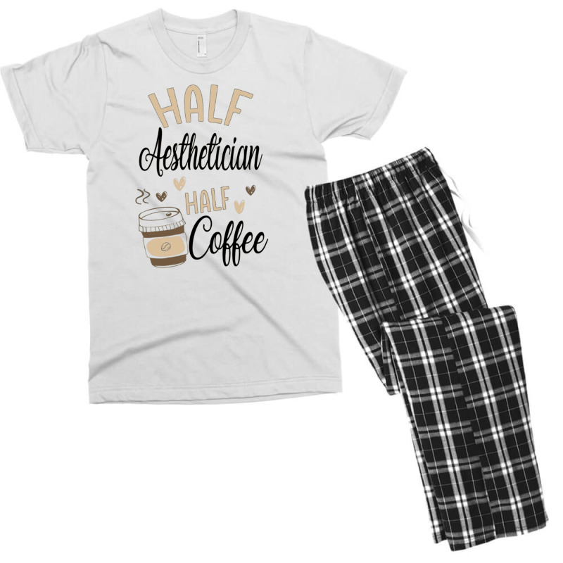 Funny Aesthetician Coffee Lover Men's T-shirt Pajama Set | Artistshot