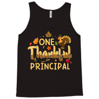 One Thankful Principal Fall Autumn Pumpkin Thanksgiving Tank Top | Artistshot