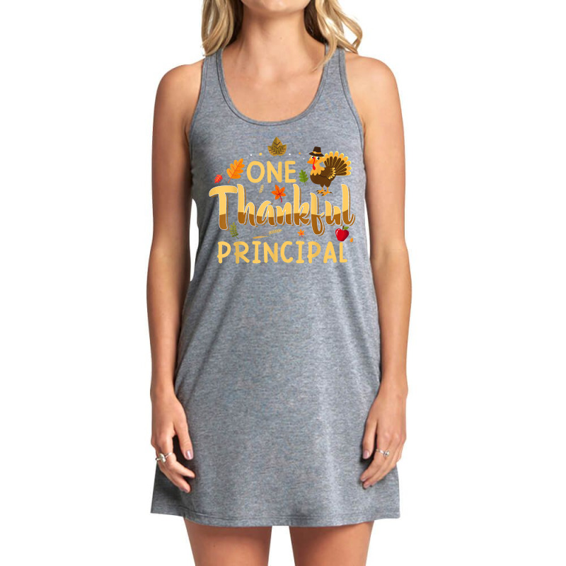 One Thankful Principal Fall Autumn Pumpkin Thanksgiving Tank Dress by Clinical | Artistshot