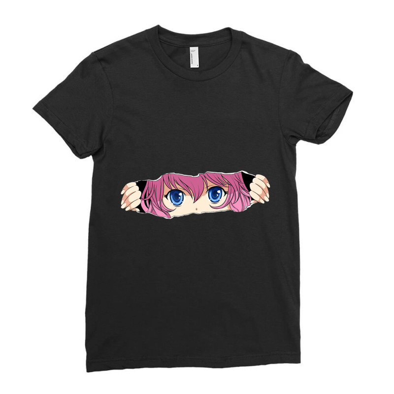 Cool Anime Eyes Anime Lover Print Novel Ladies Fitted T-Shirt by cm-arts | Artistshot