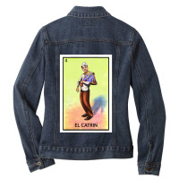 El Catrin Cantinflass Ladies Denim Jacket | Artistshot