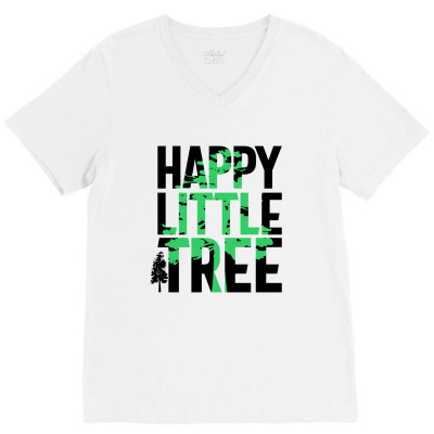 Happy Little Tree T-shirts V-neck Tee Designed By Cidolopez
