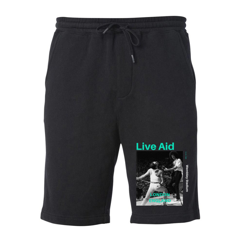 Live Aid At Wembley Fleece Short by LaDonnaOesterle | Artistshot