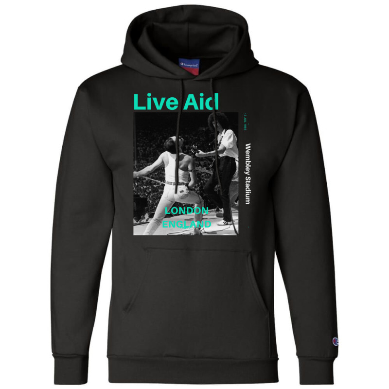 Live Aid At Wembley Champion Hoodie by LaDonnaOesterle | Artistshot