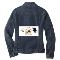 Music Instruments 1 Ladies Denim Jacket | Artistshot