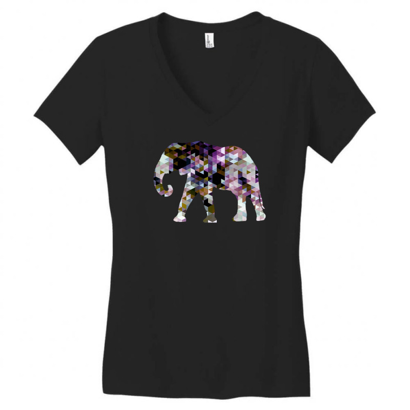 Elephant [triangulated Series] Women's V-Neck T-Shirt by adamlcostello | Artistshot