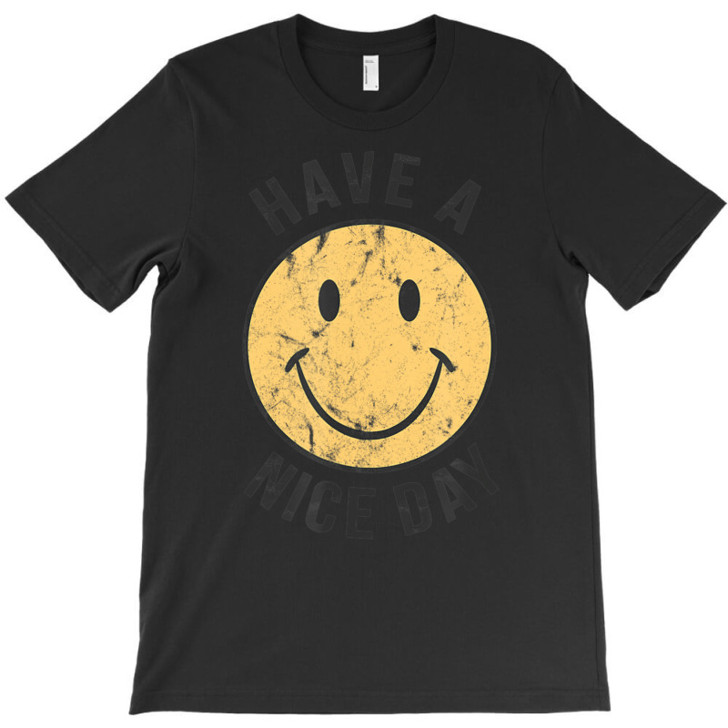 Mens 70's Retro Have A Nice Day Happy Face T-shirt | Artistshot