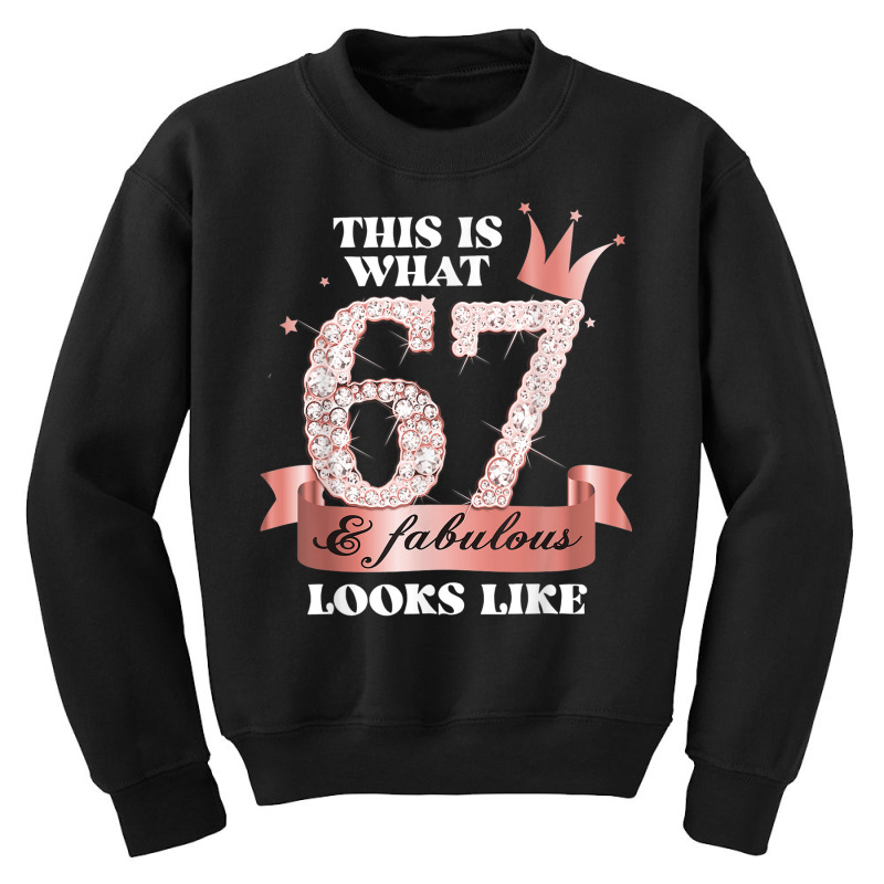 67 & Fabulous I Black Peach Party Group Candid Photo Outfit Youth Sweatshirt | Artistshot