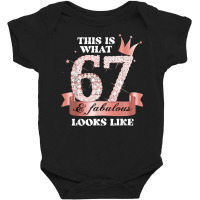 67 & Fabulous I Black Peach Party Group Candid Photo Outfit Baby Bodysuit | Artistshot