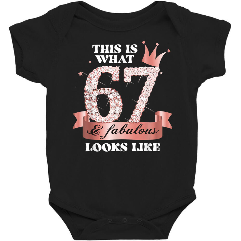 67 & Fabulous I Black Peach Party Group Candid Photo Outfit Baby Bodysuit | Artistshot