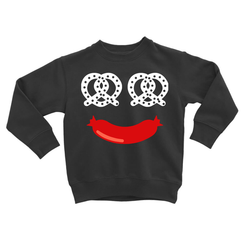 Happy Pretzel And Sausage Face Toddler Sweatshirt by Blackbubbles | Artistshot