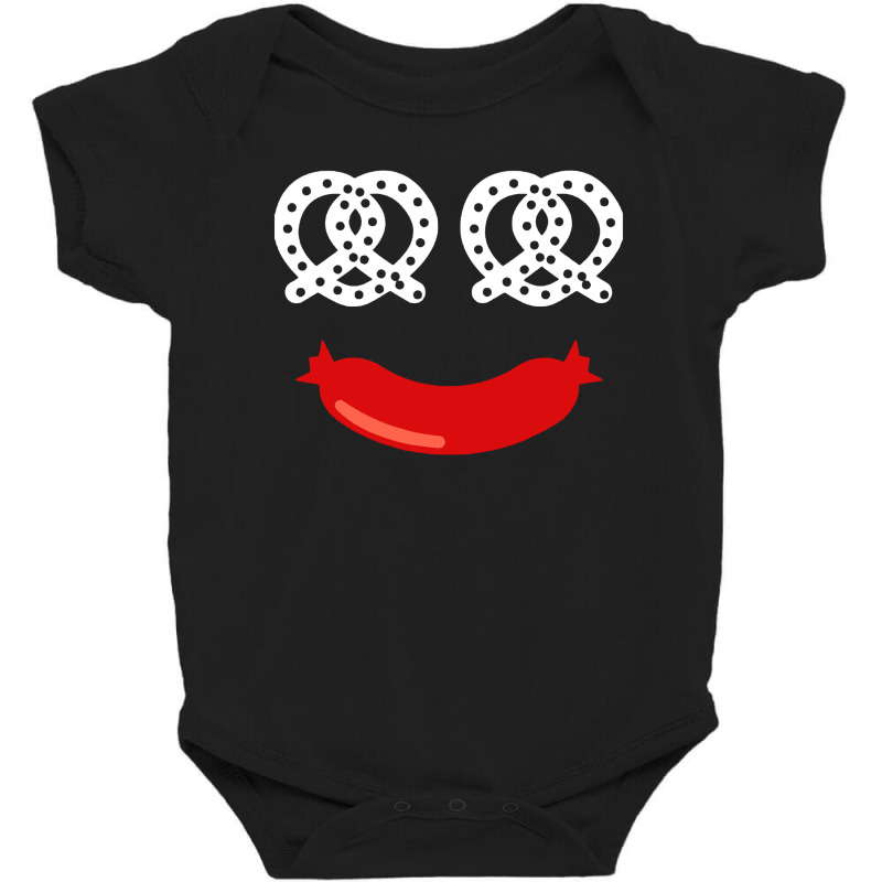 Happy Pretzel And Sausage Face Baby Bodysuit by Blackbubbles | Artistshot