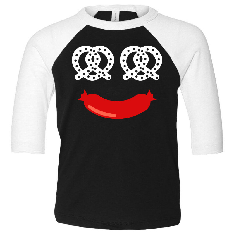 Happy Pretzel And Sausage Face Toddler 3/4 Sleeve Tee by Blackbubbles | Artistshot