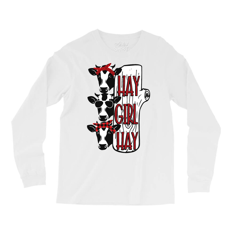 Cow Cattle Hay Girl Hay Dairy Cow 163 Heifer Long Sleeve Shirts | Artistshot