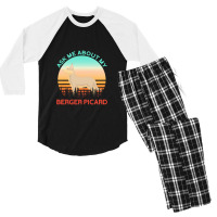 Berger Picard   Ask Me About My Berger Picard Men's 3/4 Sleeve Pajama Set | Artistshot