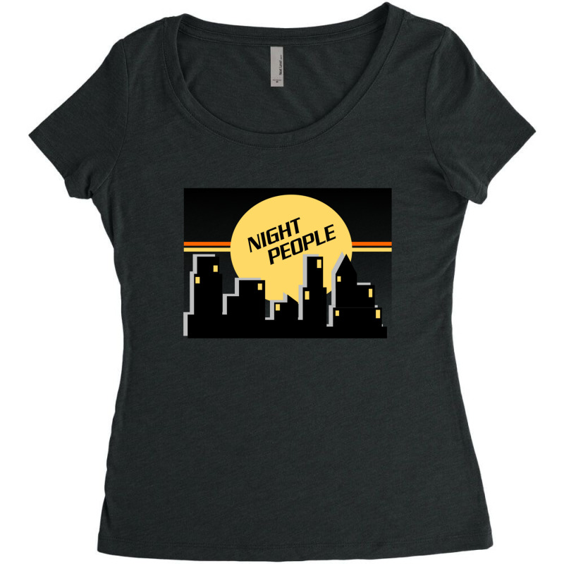 Night People Women's Triblend Scoop T-shirt by cm-arts | Artistshot