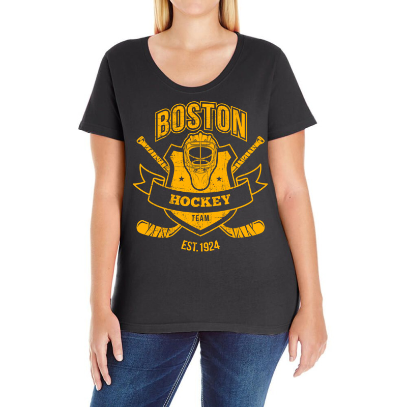 Distressed Vintage Bruin Party Tailgate Gameday Fan Gift Long Sleeve T Ladies Curvy T-Shirt by cm-arts | Artistshot