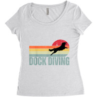 Dog Agility Canine Water Sport Funny Dog Sports Dock Diving T Shirt Women's Triblend Scoop T-shirt | Artistshot