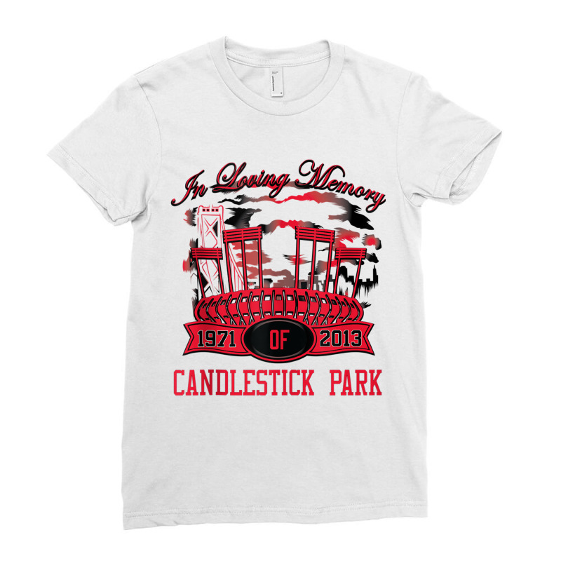 In Loving Memory Of Candlestick Park San Francisco Tank Top Ladies Fitted T-Shirt by cm-arts | Artistshot