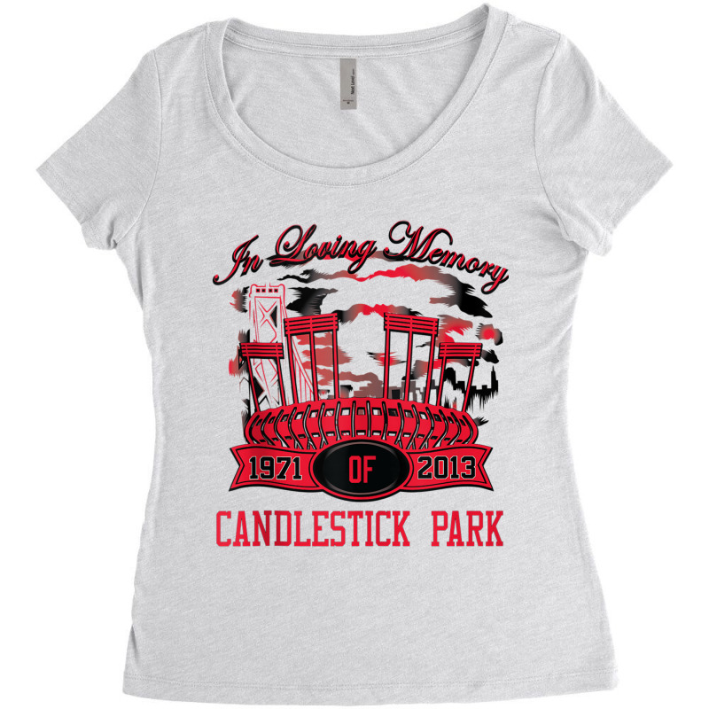 In Loving Memory Of Candlestick Park San Francisco Tank Top Women's Triblend Scoop T-shirt by cm-arts | Artistshot