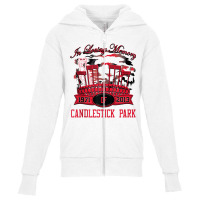 In Loving Memory Of Candlestick Park San Francisco Tank Top Youth Zipper Hoodie | Artistshot