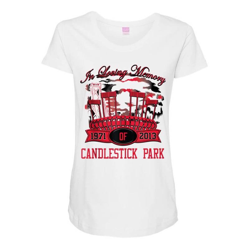 In Loving Memory Of Candlestick Park San Francisco Tank Top Maternity Scoop Neck T-shirt by cm-arts | Artistshot