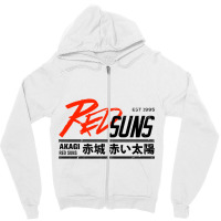 Initial D - Redsuns Tee (black) Zipper Hoodie | Artistshot