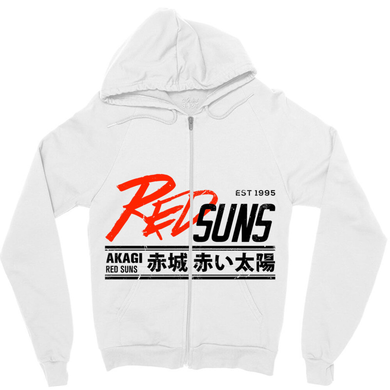 Initial D - Redsuns Tee (black) Zipper Hoodie | Artistshot