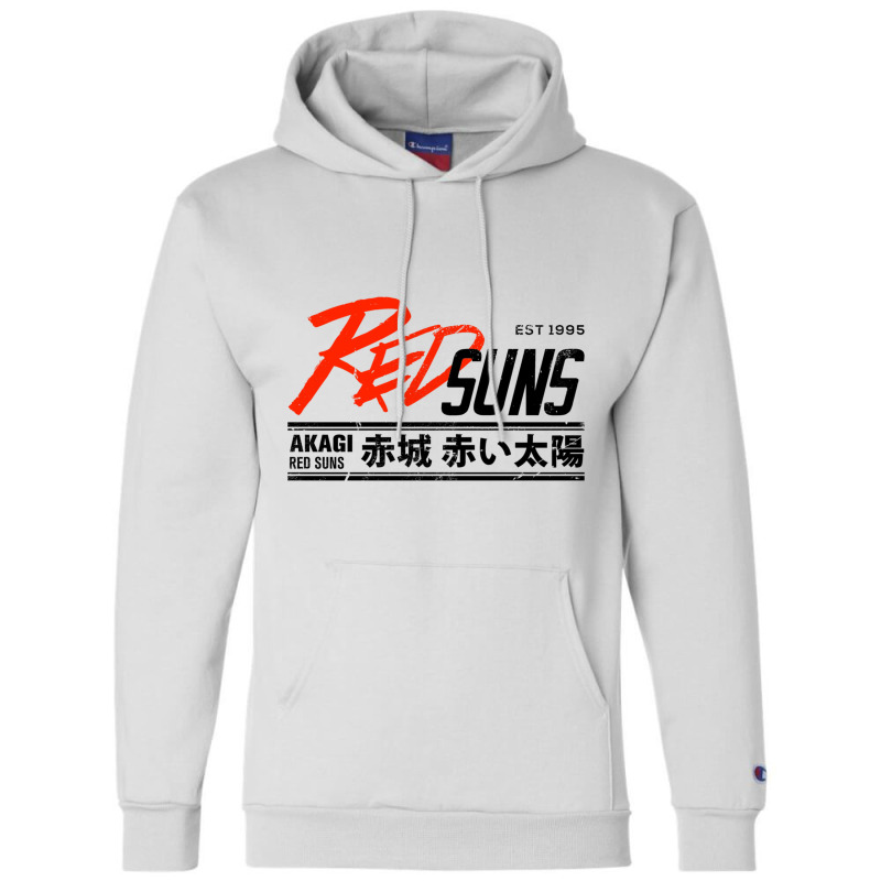 Initial D - Redsuns Tee (black) Champion Hoodie | Artistshot