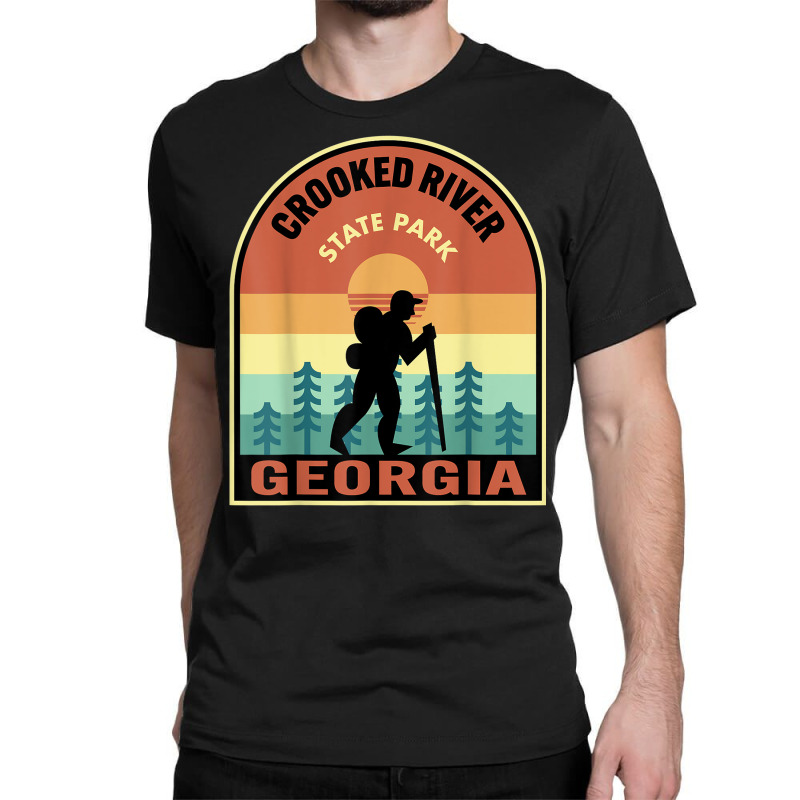 Crooked River State Park Georgia Retro Hiking Classic T-shirt by Clinical | Artistshot